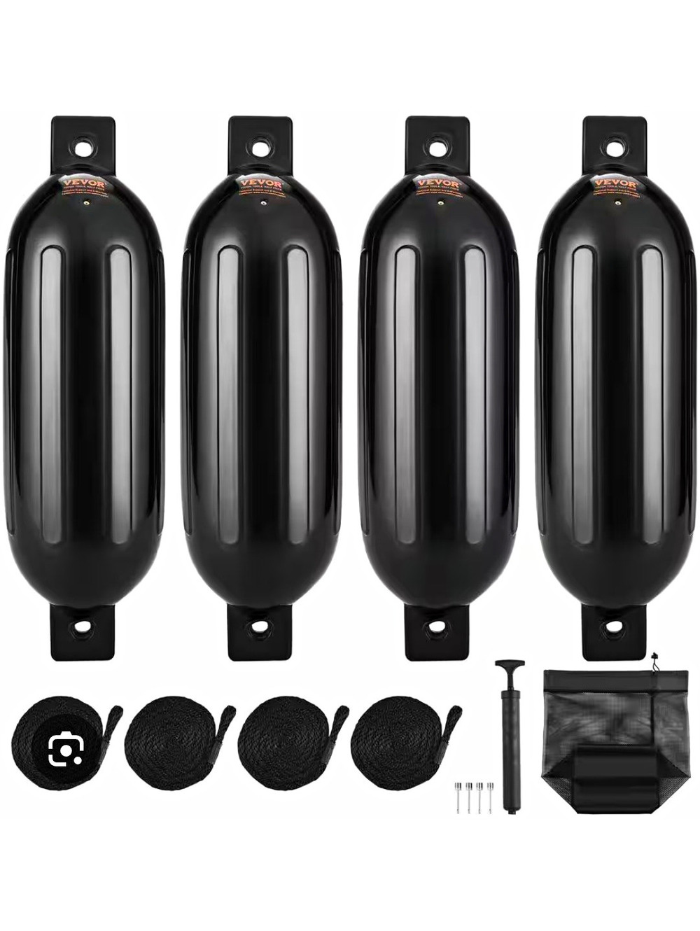 Boat Fender 4 Pack Boat Bumpers Fenders with 4 Ropes